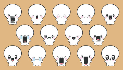 Cute Ghosts Celebrating Halloween