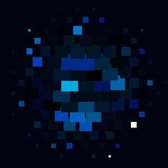 Dark BLUE vector layout with lines, rectangles. New abstract illustration with rectangular shapes. Modern template for your landing page.