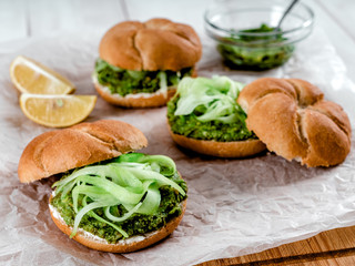 Greek Avocado Sandwiches With Sliced Cucumber