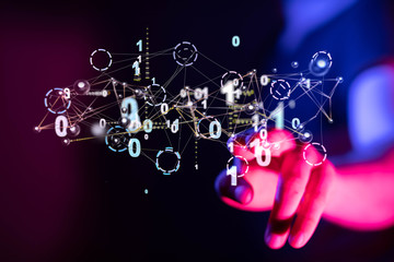 touching global network and data customer connection