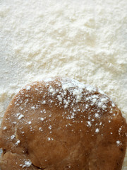 Ball of dough for christmas ginger cookies