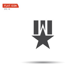 Fototapeta premium Clasic star Icon Vector, logo flat eps, illustration