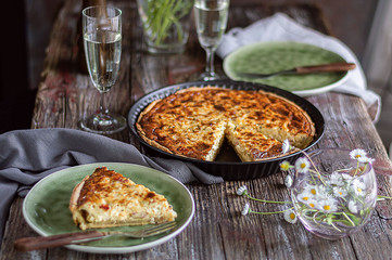 Onion pie quiche