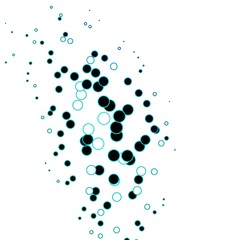 Dark Blue, Green vector background with circles. Glitter abstract illustration with colorful drops. Design for posters, banners.