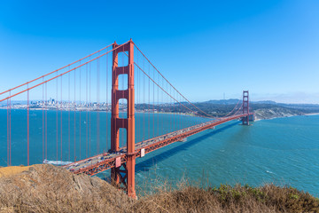 Beautiful view of Golden Gate Bridge, San Francisco, California.