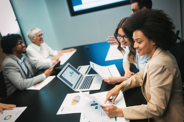 Entrepreneurs and business people conference in meeting room