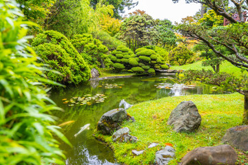 The Beautiful Japanese Tea Garden in Golden Gate park, San Francisco, California.
