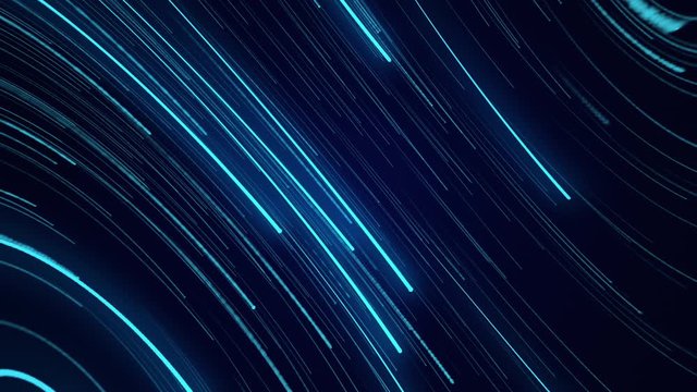 blue neon light abstract visual geometry motion graphic technology digital concept
