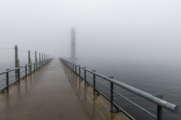 Goitzsche im Nebel