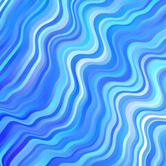 Light BLUE vector background with bent lines.