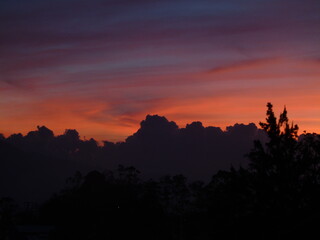 Obraz premium Orange color in the sunset