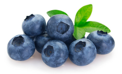 Fresh blueberry on white background