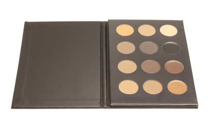 palette of shadows lies on a white background