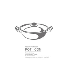 Vector drawn pot. Isolated on white background.
