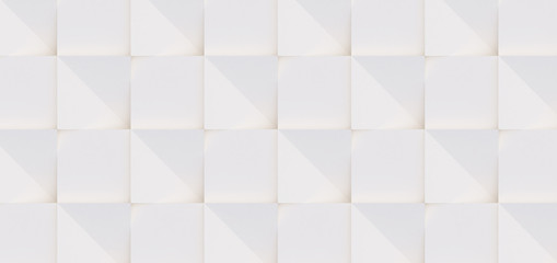 3D pattern made of white and beige geometric shapes, creative background or wallpaper surface made of light and shadow. Futuristic seamless decorative abstract texture design, simple graphic elements
