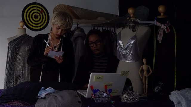 Fashin designers work around the clock to meet a deadline