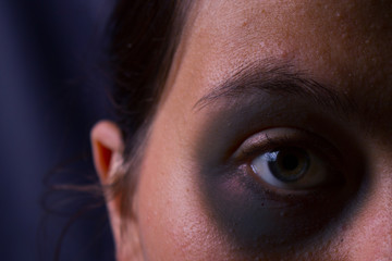 Close up of tired eye