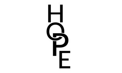 Christian faith, Hope, typography for print or use as poster, card, flyer or T shirt