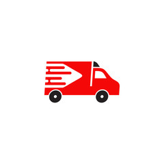 Delivery car icon logo design vector template