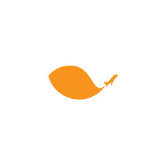 Travel company logo design with using plane icon template