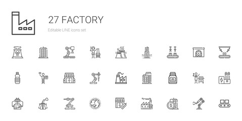 factory icons set