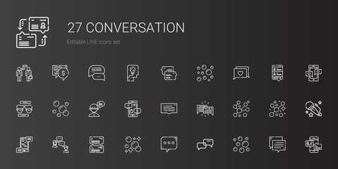conversation icons set