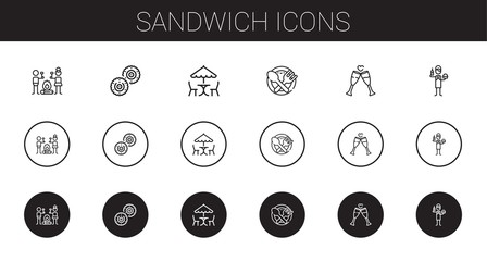 sandwich icons set