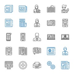 press icons set