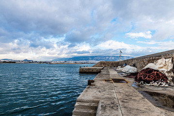 Breakwater of the port of Athens, Greece
