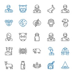 head icons set