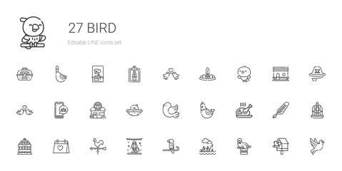 bird icons set