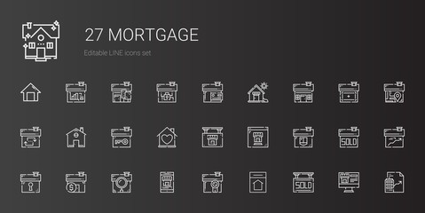 mortgage icons set