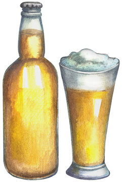 Watercolor Light beer