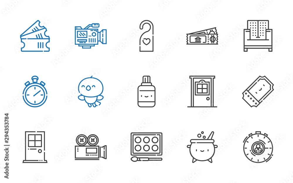 Sticker elements icons set