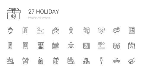 holiday icons set