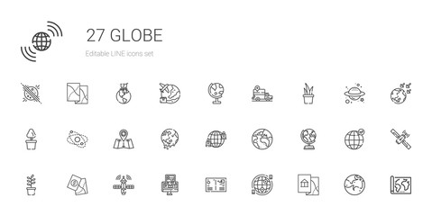 globe icons set