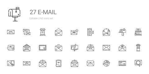 e-mail icons set