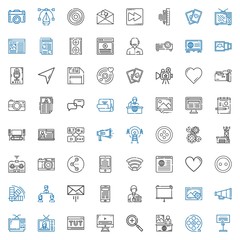 media icons set