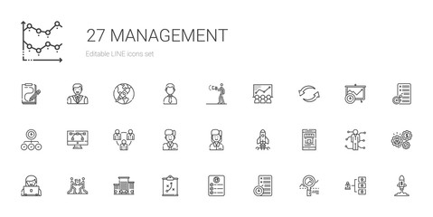 management icons set