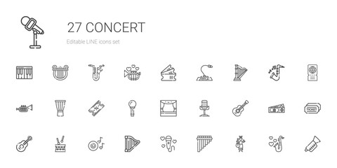 concert icons set