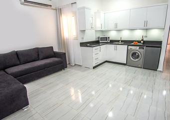 Interior design of luxury apartment living room