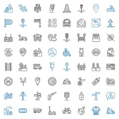 road icons set