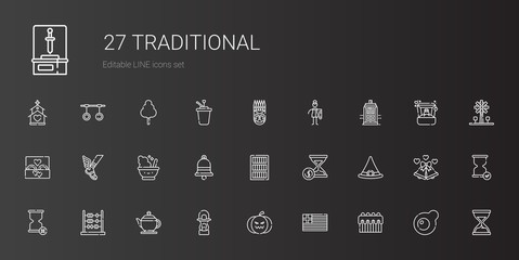 traditional icons set