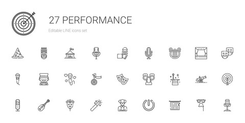 performance icons set