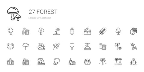 forest icons set