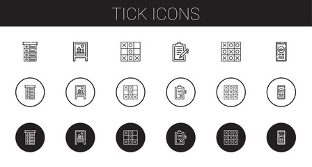 tick icons set