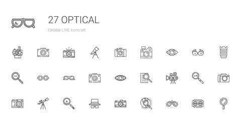 optical icons set