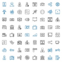multimedia icons set