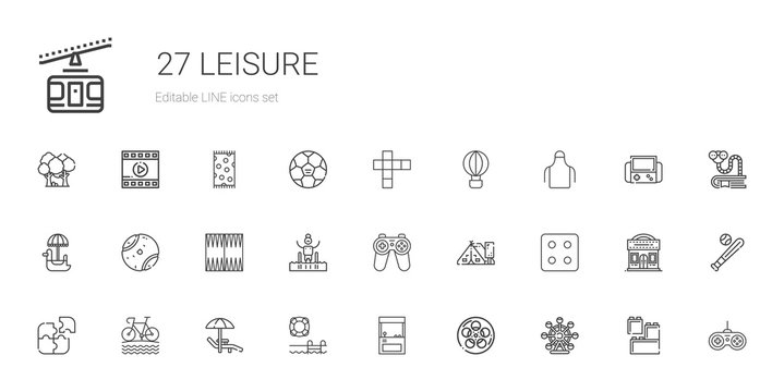 leisure icons set