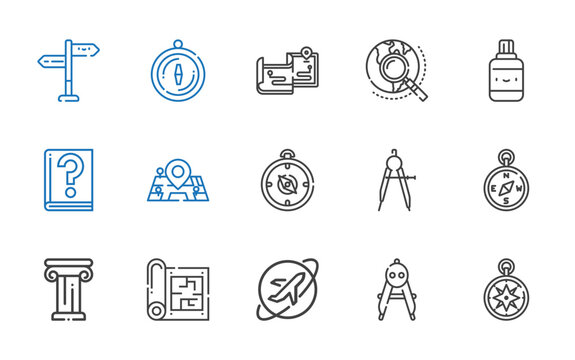 compass icons set